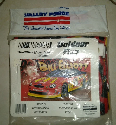Bill Elliot Nascar Flag 3’ X 5’ Vintage Outdoor Flag Signature Series Cover