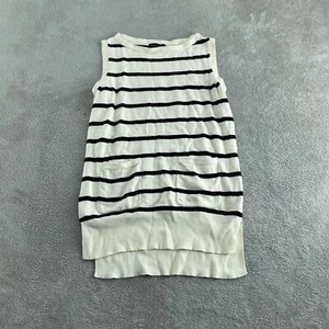 Banana Republic Womens Striped Sleeveless Knit Top Size M 5481 - Picture 1 of 7