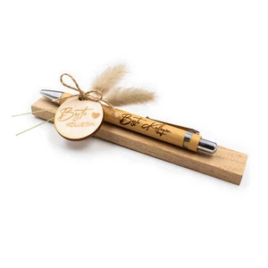 Holz Kugelschreiber Stift mit Gravur Geschenkidee Geschenk 21 Beste Kollegin - Bild 1 von 5