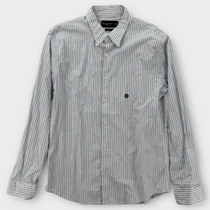 Abercrombie & Fitch Shirt Mens XL Super Slim Stretch Striped Blue White LS NEW - Picture 1 of 7