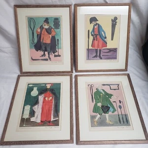 4 ANTIQUE SURGEON SCRUBS DOCTORS CLOTHES PRINTS Hospital Medical Office Decor - Picture 1 of 14