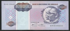Angola P-139 100,000 Kwanzas 1995 Unc - Picture 1 of 1