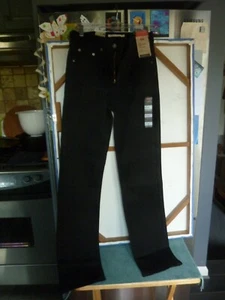 LEVI'S 724 BLACK HIGH RISE SLIM STRAIGHT JEANS WOMENS SZ. 27x30 NWT - Picture 1 of 3