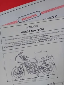 Motorcycle honda CB 900 F2 C Bol D'Or SC09 1982 Board Original Approval Asi Imf - Picture 1 of 6