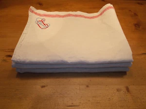 Rolltuch Mangeltuch rote Webkante Monogramm 3 St. je 80 x 1,55 cm antik von Oma - Bild 1 von 7
