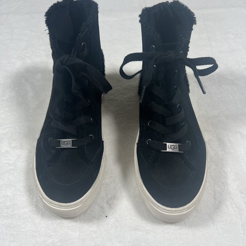 Scarpe UGG Nuray donna 6 5 nere scamosciate plateau grunge Y2K zip stravagante