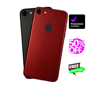Apple iPhone 7 128GB 32GB Rose Gold Jet Black Red Unlocked AT&T Verizon 4G  - Picture 1 of 9
