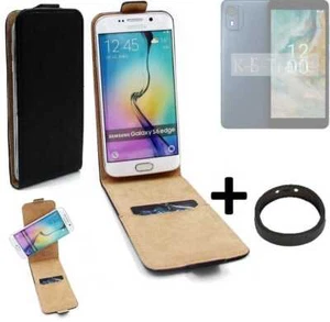 360° Case for Nokia CO2 + Bumper Flip Case Universal black leatherette - Picture 1 of 7