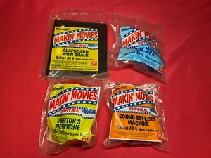 1993 McDonalds Makin Movies Set of 4 Toys Sealed Happy Meal - Picture 1 of 2