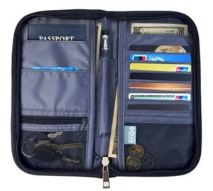 Faraday Bag RFID Travel Passport Wallet & Documents Organizer Zipper Case  - Bild 1 von 4