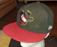 Quad Cities River Bandits New Era 59fifty Fitted Hat 7 1/8 Black Official MiLB