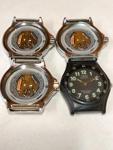 Q&Q AND QUARTZ 3 PIECE MIX LOTS NOT WORKING MOVEMENTS PARTS PURPOSE - Picture 1 of 12