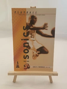 Folleto de colección Sonics Play Ball, Vs Timberwolves 21 de abril de 1999 día del juego - Imagen 1 de 2