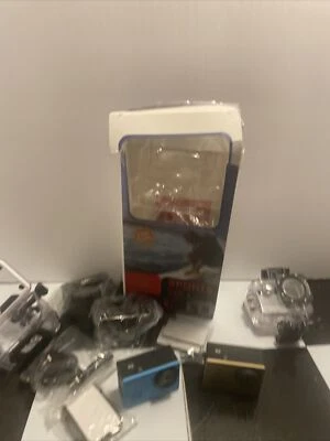 Sports Cam Action Camera - Black And Blue Camera Body -2 With Accessories - Image 1 of 4