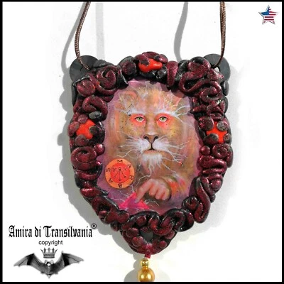 sign of lion talisman charms amulet attraction money prosperity wealth richness  - Image 1 of 4