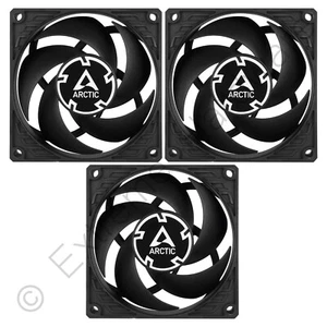 3 x Pack Arctic P8 PWM PST 80mm PC Case Fans 3000 RPM 23.4 CFM 12V 4-Pin - Afbeelding 1 van 8