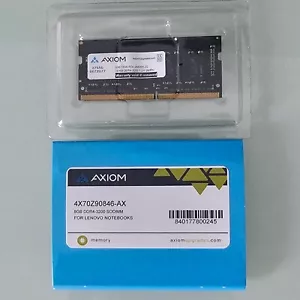 Memory Axiom 8GB DDR4-3200 SODIMM Lenovo - 4X70Z90846-AX 4X70Z90844, 4X71D09533 - Picture 1 of 3