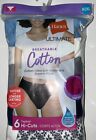 Hanes 6-Pack Hi-Cut Panties Cotton Womens Underwear Ultimate Breathable Light