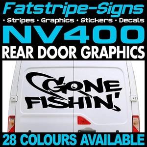 to fit NISSAN NV400 GONE FISHING FISH STICKERS GRAPHICS CAMPER VAN MOTORHOME - Picture 1 of 2