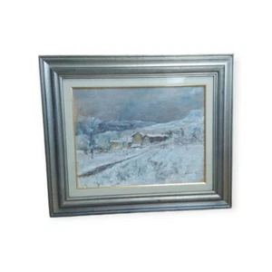 QUADRO NEVICATA FIRMATO LUIGI BENEVENTO 1985 COLORE OLIO SU MASONITE - Imagen 1 de 5