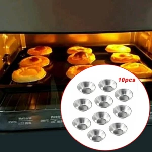 10 Stück Eier Tarte Aluminium Cupcake Plätzchen Blume-Form/Form Blech Backform - Bild 1 von 5
