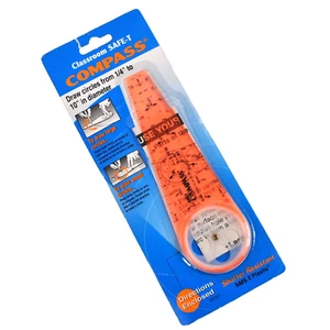 Classroom SAFE-T Compass by LEARNING RESOURCES INC Draw 1/4"-10" Circles NIP - Picture 1 of 2