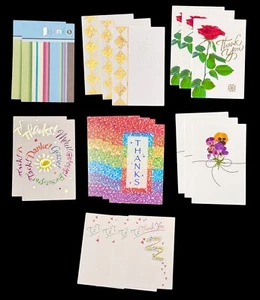 LOT OF 21 Assorted AMERICAN GREETINGS FORGET ME NOT THANK YOU Cards + Envelopes - Picture 1 of 6