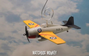 Grumman F4F Wildcat US Navy Fighter Bomber Single Prop Custom Christmas Ornament - Picture 1 of 12