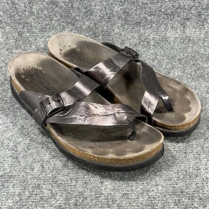Mephisto Helen Sandalen Damen Größe 10, EU 40 Pewter Metallic Leder Zehenriemen - Bild 1 von 15