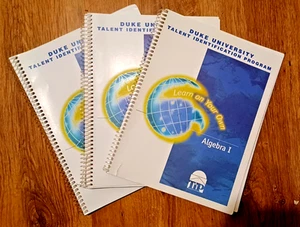 Lot 3 Algebra 1 textbook homeschooling teens College adult math Duke book school - Picture 1 of 6