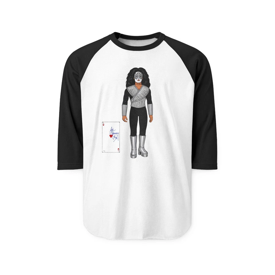 Ace Frehley кукла реглан рубашка ретро унисекс  - Изображение 1 из 1