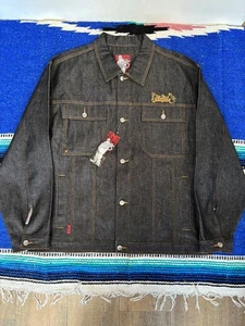 Neu Southpole Jacke Herren 2XL Denim roh bestickt Hip Hop Streetwear NYC neu mit Etikett - Bild 1 von 15