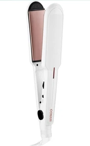 Conair Double Ceramic Flat Iron, 1 1/2-inch , White - Picture 1 of 13