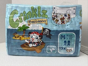 Crinklz Printed Adult Diapers w/ Plastic Backing, Buccaneer Print Medium - Picture 1 of 4