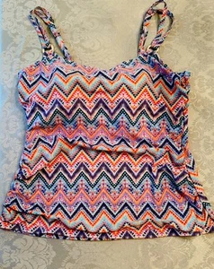 CROFT & BARROW Women's 16 Adjustable Strap Bandeau Tankini Bathing Swimsuit Top - Picture 1 of 16
