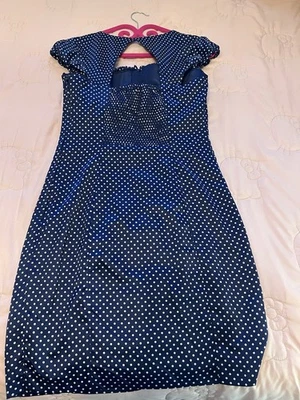 Vestido vintage azul marino talla 8 Foto 1 de 3