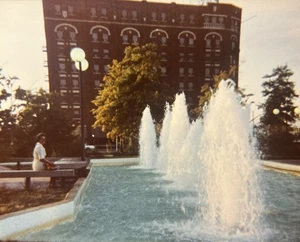Vintage Photo Snapshot Woodard Park Wichita Kansas KS Broadview Hotel  - Picture 1 of 2