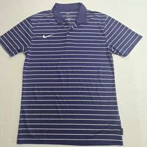 Nike Dri-fit Polo Shirt Men's Size Sm Purple Striped On Field Football - Picture 1 of 9