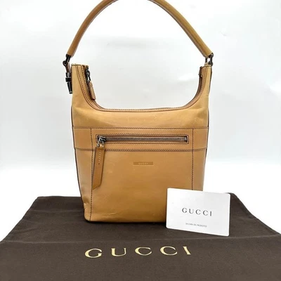 Gucci Bolso de Mano de Hombro Cuero Marrón Pequeño Cartera De Colección Auténtico Foto 1 de 4