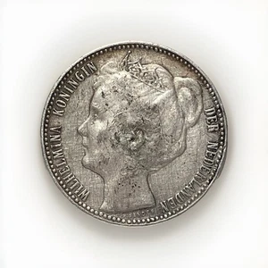 1898 1 Gulden Niederlande KM#122.1 ~ Wilhelmina I ~ hochwertig - Bild 1 von 2