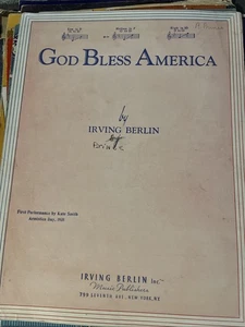 God Bless America by Irving Berlin Sheet Music Kate Smith Armistice Day 1938 - Picture 1 of 1