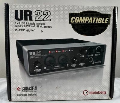 Steinberg UR22 USB Digital Audio Recording Interface w/ Cubase AI Software - Image 1 of 4