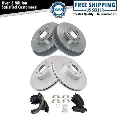 Kit de pastillas de freno delanteras y traseras y rotor, zapata y batería para Subaru Forester 1998-2002 Foto 1 de 4