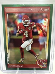 2024 Panini Score Rashee Rice Red Zone Green 4/6 Jersey Match  - Picture 1 of 12