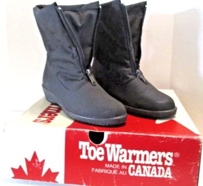 Calentador de Puntera Para Mujer Informal Impermeable Bota Cremallera Frontal 8M Negro - Canadá Foto 1 de 4