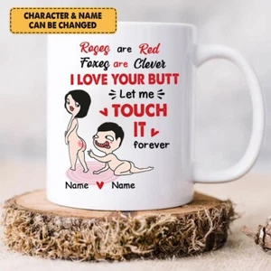 Personalized Couple I Love Your Butt Let Me Touch It Forever Mug Gift For Wife - Picture 1 of 2
