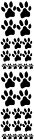 Paw Print cat dog vinyl stickers decals car fridge laptop bins walls x 32
