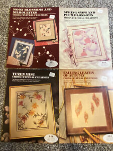 Lot 4 Cross Stitch Pattern Booklets Cross Cultural creations NEW 