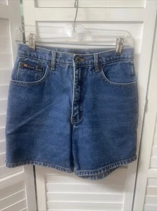Y2K 90s Route 66 Denim Mom Blue Jeans Shorts Women’s High Waist Size 7/8 - Picture 1 of 7