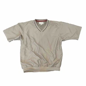 Cutter And Buck Men’s Medium Mesh Lined Polyester Shirt Beige FLAW (a163) - Picture 1 of 7